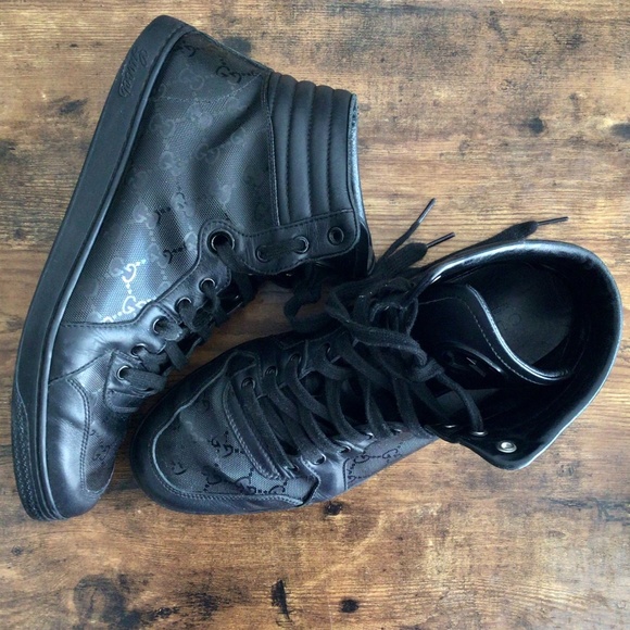 « «SOLD» »Gucci GG Imprime High Top Sneakers Mens - Picture 1 of 11